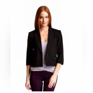 BCBGMaxAzria Black Natalia Cropped Blazer